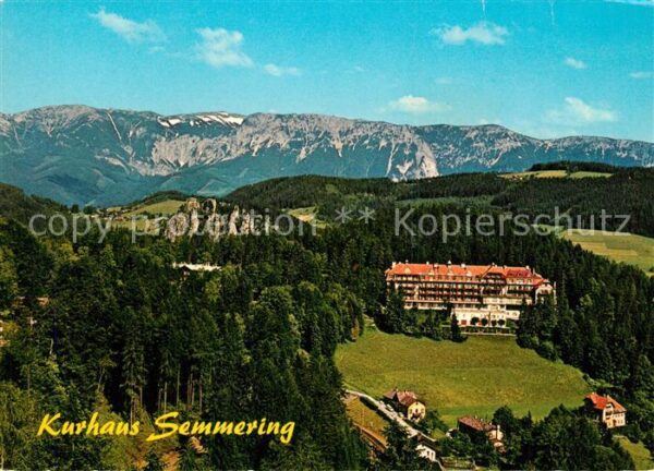 Semmering Niederoesterreich Fliegeraufnahme Kurhaus