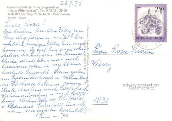 Toeschling Poertschach Woerthersee Fliegeraufnahme Haus Wörthersee – Bild 2