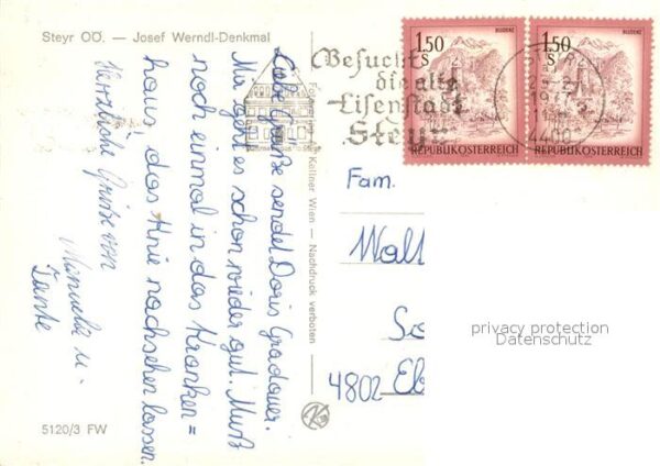 Steyr Enns Oberoesterreich Josef Werndl-Denkmal – Bild 2