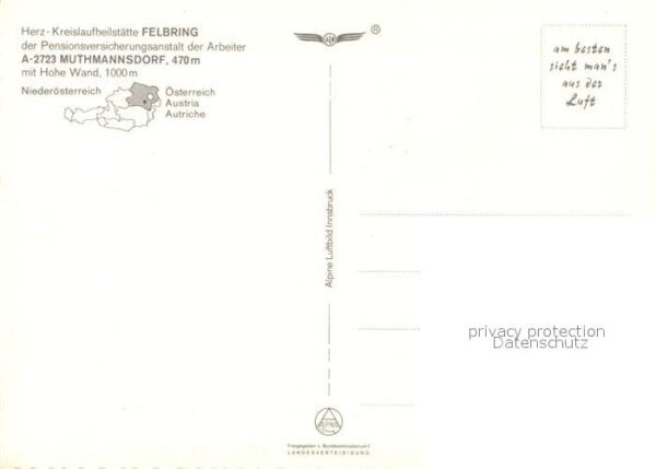 Muthmannsdorf Winzendorf Fliegeraufnahme Heilstätte Felbring – Bild 2
