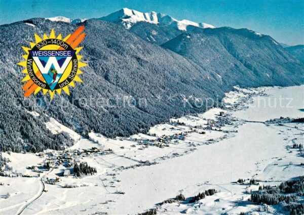 Weissensee Kaernten Fliegeraufnahme