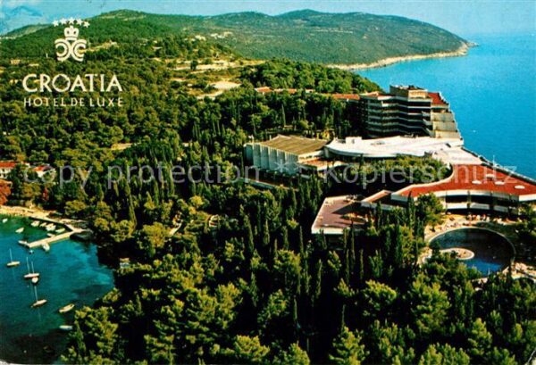 Cavtat Dalmatien Fliegeraufnahme Hotel Croatia de Luxe