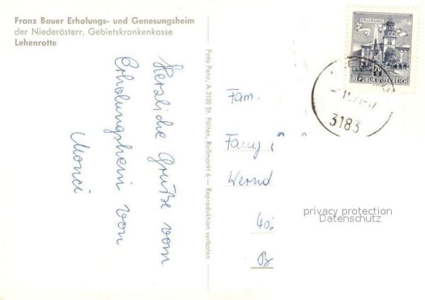 Lehenrotte Freiland Franz Bauer Erholungs- und Genesungshei – Bild 2