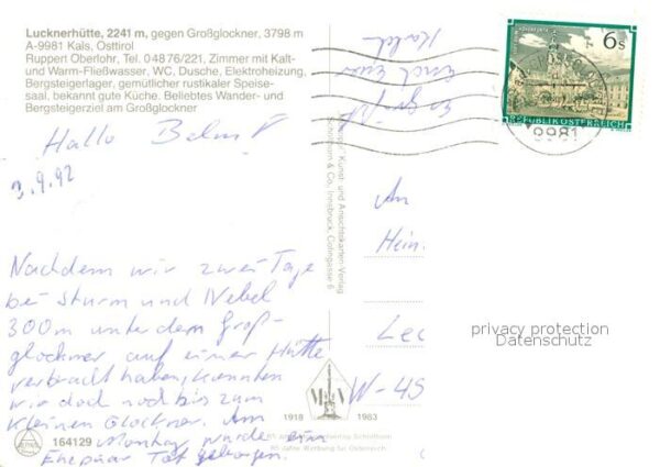 Kals Grossglockner Lucknerhütte – Bild 2