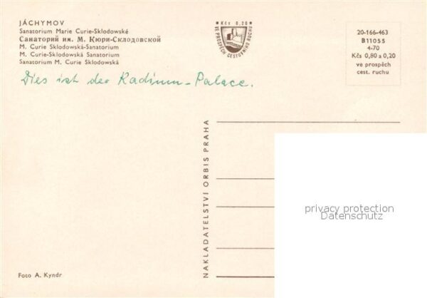 Jachymov Fliegeraufnahme Sanatorium Maria Curie- – Bild 2