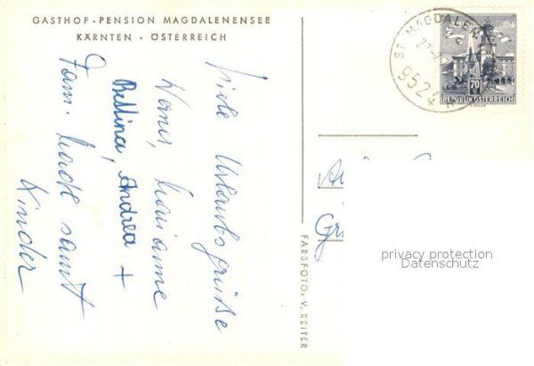 Kaernten Gasthaus Pension Magdalenensee Holzboot – Bild 2