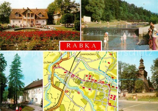 Rabka Freibad Kirche Lageplan