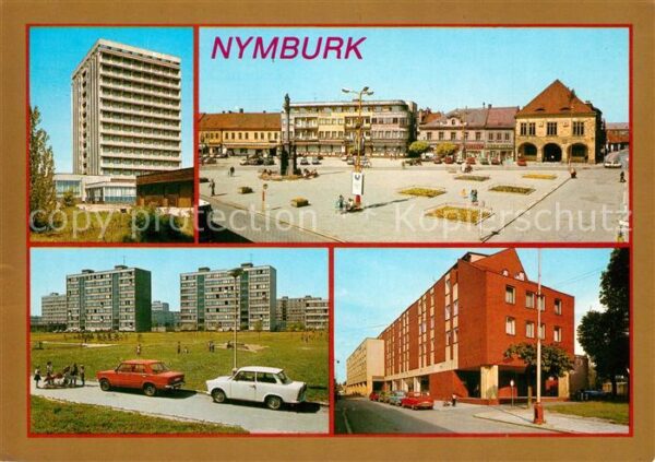 Nymburk Neuenburg Elbe Wohnblöcke Platz