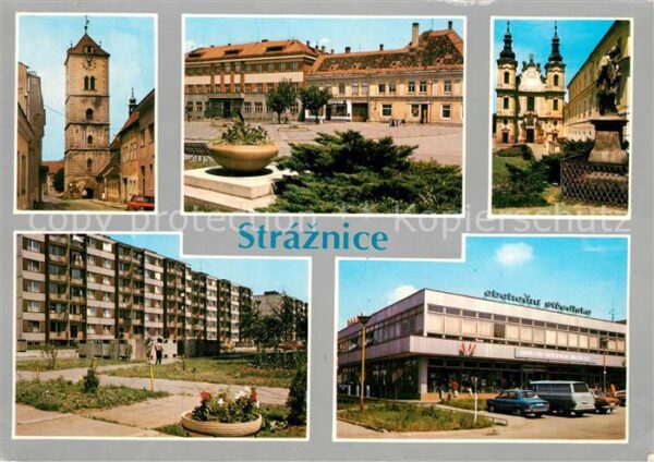 Straznice Maehren Stadttor Neubauten Kirche