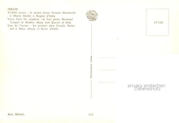 Trieste Fliegeraufnahme Tempio Nazionale a Mari – Bild 2