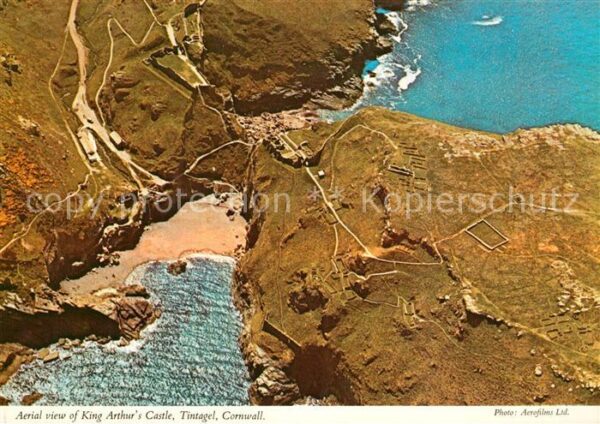 Tintagel Cornwall Fliegeraufnahme King Arthurs C