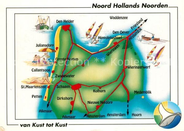 Niederlande Holländischer Norden Lageplan