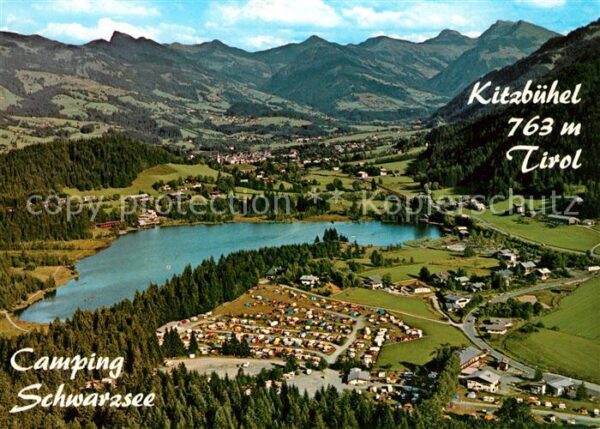 Kitzbuehel Tirol Fliegeraufnahme Camping Schwarzsee