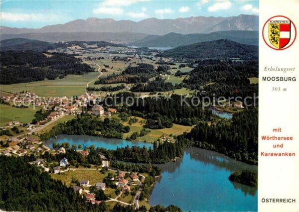Moosburg Kaernten Fliegeraufnahme mit Wörthersee und Kara