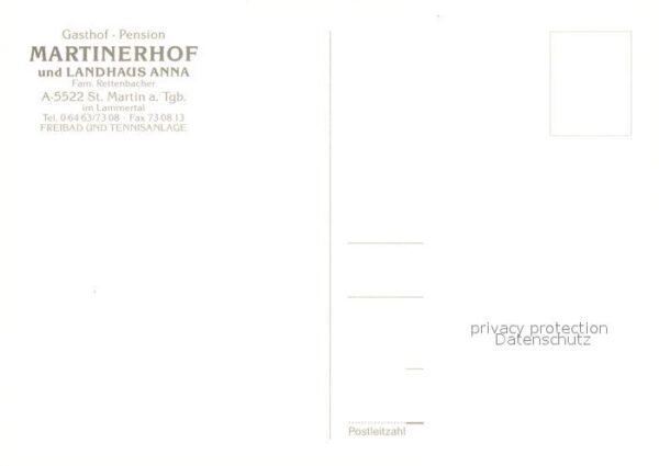 St Martin Tennengebirge Gasthaus Pension Martinerhof und Landha – Bild 2