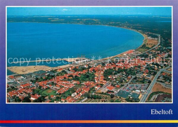 Ebeltoft Fliegeraufnahme mit Hafen
