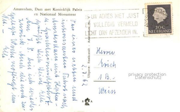 Amsterdam Niederlande Da Koinklijk Paleis National Monument – Bild 2