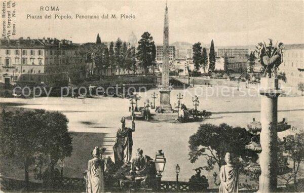 Roma Rom Piazza del Popolo Panorama dal M Pincio