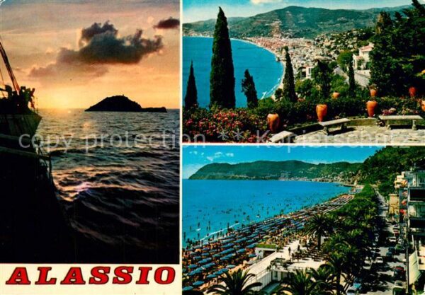 ALASSIO Savona Liguria IT Strand Abendstimmung