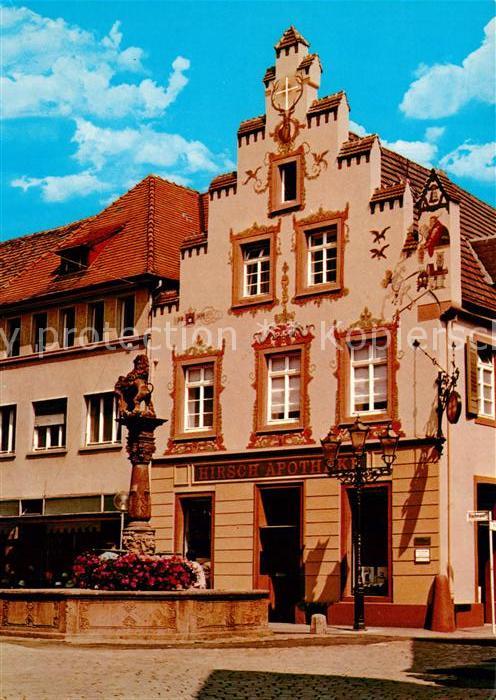 Offenburg Hirsch Apotheke Löwenbrunnen Fischmarkt