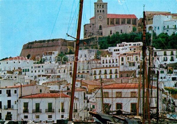 Ibiza Islas Baleares Hafen Stadtpanorama