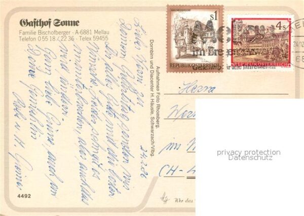 Mellau Vorarlberg Gasthof Sonne – Bild 2