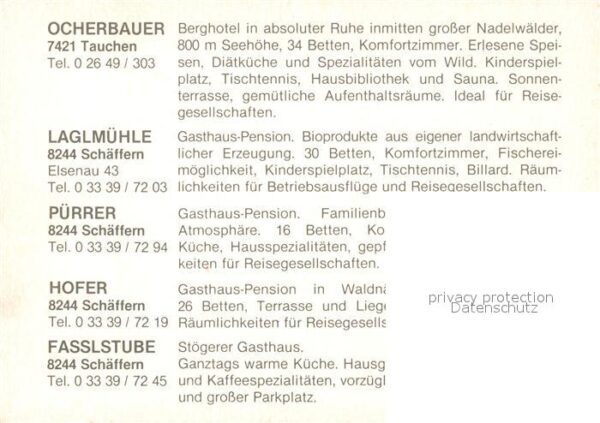Schoeffern Gasth&#246fe Pensionen Ocherbauer Lagel – Bild 2