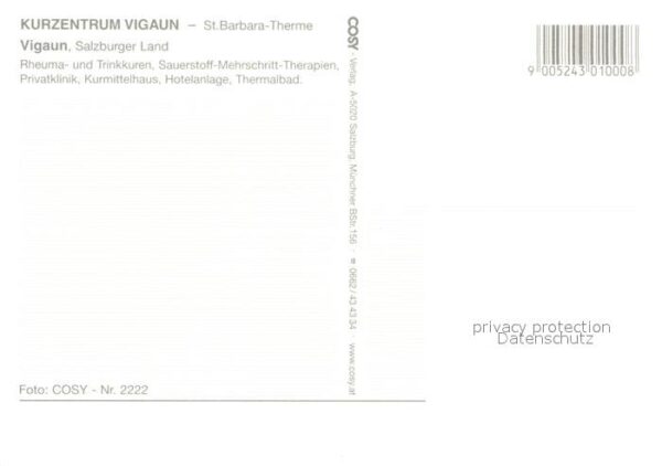 Vigaun Bad Kurzentrum Sankt Barbara Therme – Bild 2