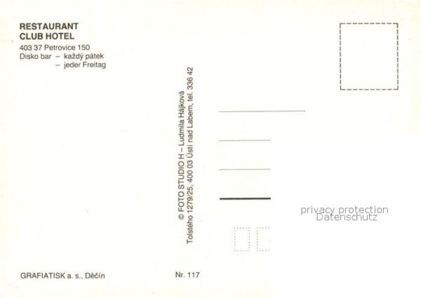 Petrovice Tschechien Restaurant Club Hotel – Bild 2