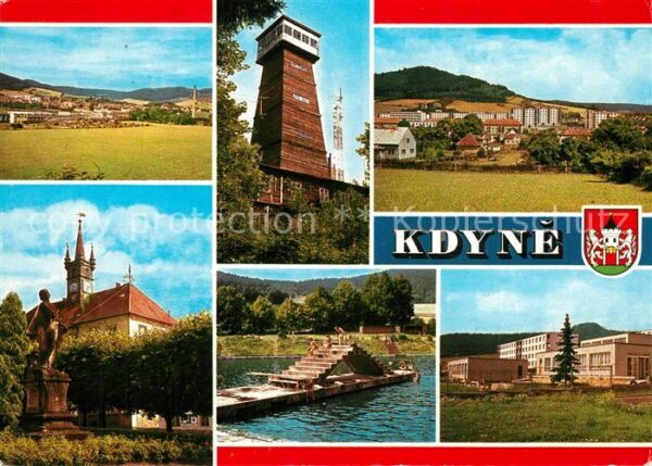 Kdyne Aussichtsturm Freibad Rathaus Denkmal S
