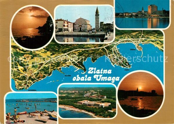 Umag Umago Istrien Abendstimmung Strand Panoramen