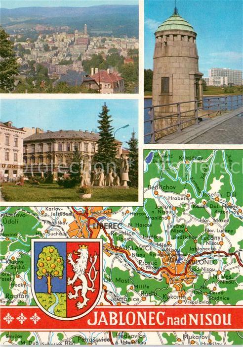 Jablonec nad Nisou Stadtansichten Autokarte