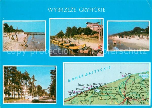 Trzebiatow Wybrzeze Gryfickie Strand Bootsanlegest