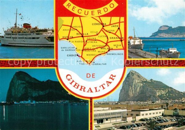 Gibraltar Felsen Hafen Panorama