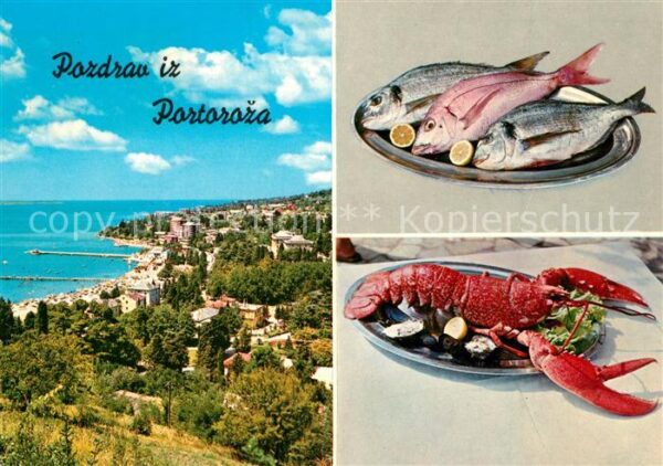 Portoroz Panorama Fischplatten