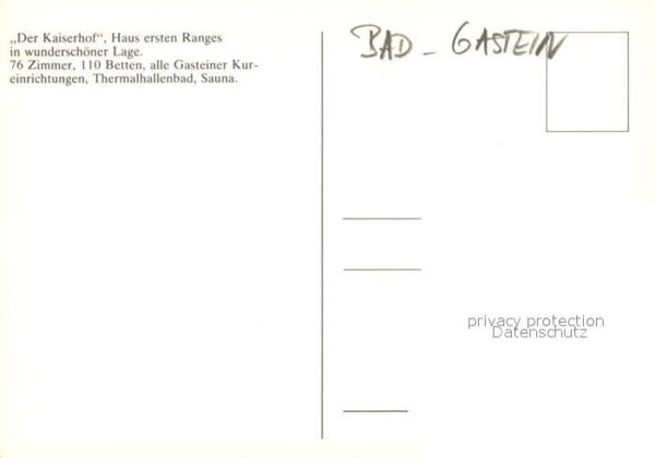 Gastein Bad Kaiserhof Winterpanorama – Bild 2