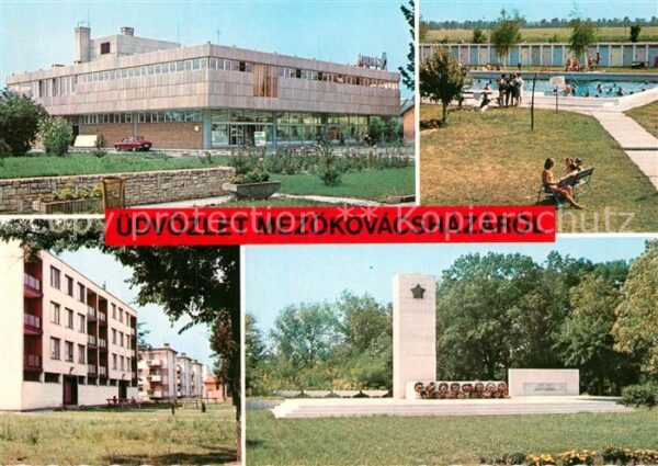 Balaton Plattensee Mez&#246kovacshaza Denkmal Wohnsiedlung