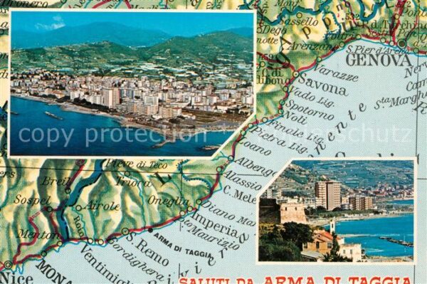 Arma di Taggia Fliegeraufnahme Landkarte