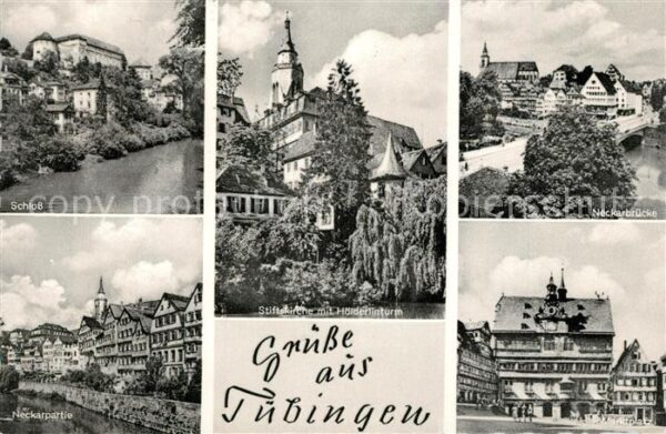 Tuebingen Schloss Neckarpartie Stiftskirche Hölde