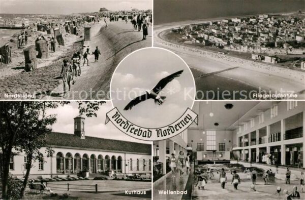 Norderney Nordseebad Strand Fliegeraufnahme Kurhaus Wellenba