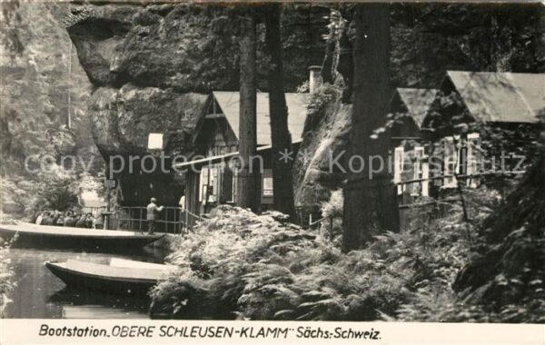 Saechsische Schweiz Bootstation Obere Schleusen Klamm
