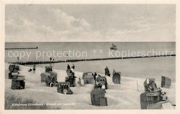 Koelpinsee Usedom Strand mit Seesicht