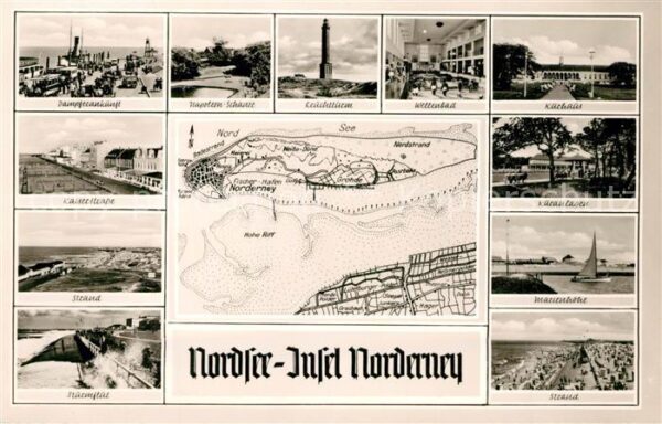 Norderney Nordseebad Dampferankunft Napoleon Schanze Leuchtt