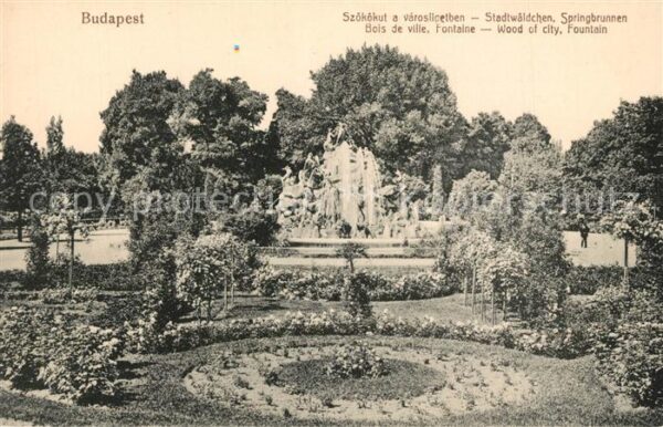 Budapest Stadtwäldchen Springbrunnen