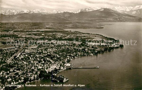 Langenargen Bodensee Fliegeraufnahme mit Kurhaus und Schloss