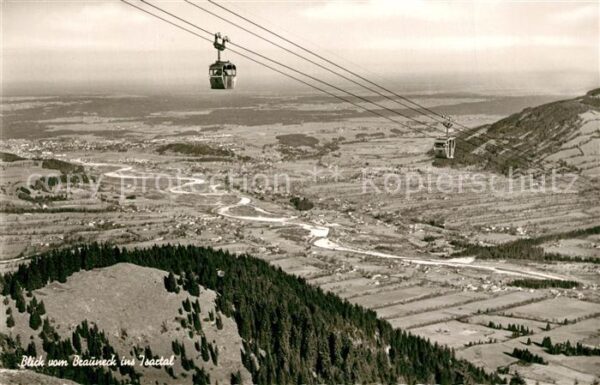 Lenggries Blick vom Brauneck ins Isartal