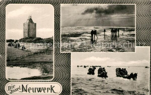 Neuwerk Cuxhaven Nordseebad Leuchtturm Wattwanderung Wattwagen