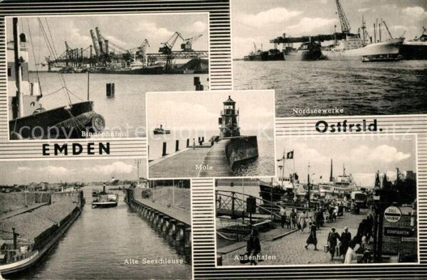 Emden Ostfriesland Binnenhafen Nordseewerke Alte Seeschleu