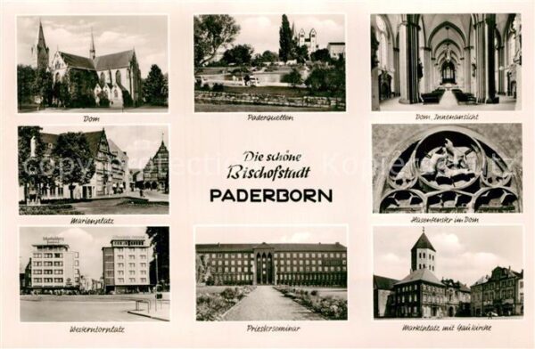 Paderborn Dom Inneres Paderquellen Marienplatz We
