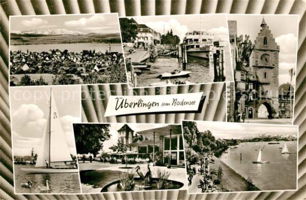 Ueberlingen Bodensee Panorama Fährhafen Stadttor Promenade